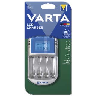 Akku-Ladegerät VARTA, LCD Charger mit USB und 12V