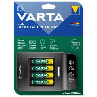 Akku NiMH, Universal Schnellladegerät VARTA, LCD Charger+ 