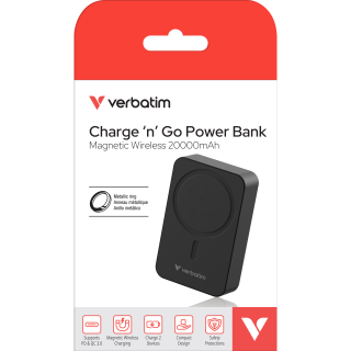 Akku Powerbank Verbatim, 20.000mAh, schwarz 