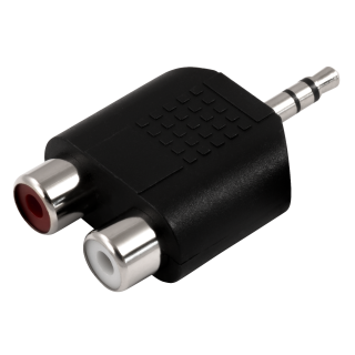 Audio-Adapter HOLLYWOOD , 2x Cinchbuchse -> 3,5 mm Klinkenstecker Stereo 