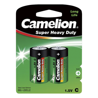 Baby-Batterie CAMELION Super Heavy Duty 1,5 V, Typ C, 2er-Blister 