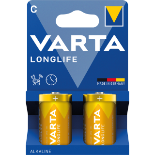 Baby-Batterie VARTA "Longlife" Alkaline, 1,5 V, LR14, Typ C, 2er-Blister 