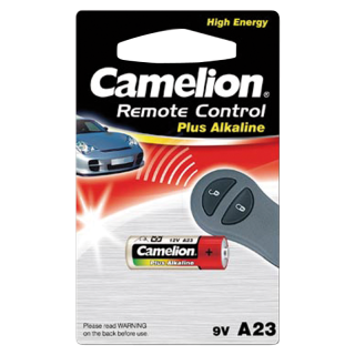 Batterie CAMELION A23, 12V, 28x10mm, Alkaline, 1er-Blister 