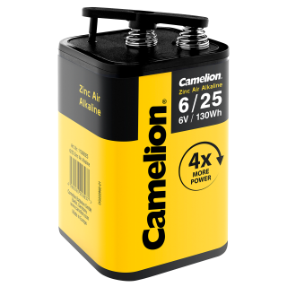 Blockbatterie Zink-Luft Batterie CAMELION, Alkaline, 6V, 4LR25, 25Ah, 