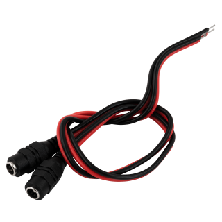 DC-Hohlbuchse McPower 5,5x2,1mm, 30cm Kabel, 2er-Set 