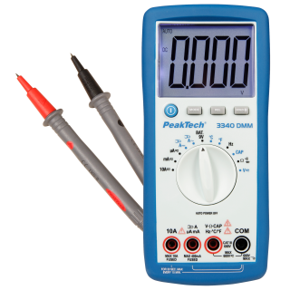 Digital-Multimeter PeakTech "P3340", 4000 Counts, 600V AC/DC, 10A AC/DC, Auto-Range 