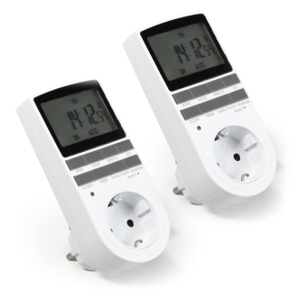 Digitale Zeitschaltuhr McPower "WZ-10" 2er-Pack, 10 Programme, 24Std Timer,3680W 