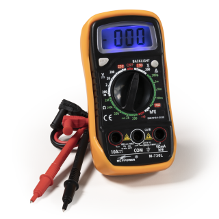 Digitalmultimeter McPower "M-730L", DataHold-Funktion, Beleuchtung 