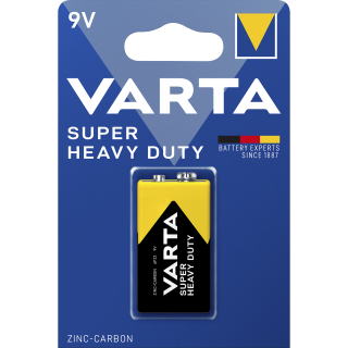 E-Block Batterie VARTA "Super Heavy Duty", Zink-Kohle, 6F22, 9V   