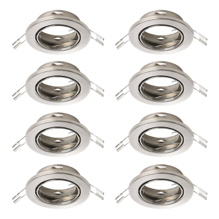 Einbauleuchte EGLO "Agulo", GU10, 10x35W, Stahl, nickel-matt, Ø8,6cm, 10er-Set 