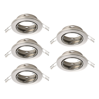 Einbauleuchte EGLO "Agulo", GU10, 5x35W, Stahl, nickel-matt, Ø8,6cm, 5er-Set 
