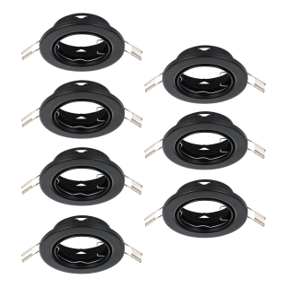Einbauleuchte EGLO "Agulo", GU10, 7x35W, Stahl, schwarz, Ø8,6cm, 7er-Set 