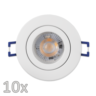 Einbauleuchten-Set McShine, 10xRahmen, 10xLED-Modul, 5W, 400lm, 230V, weiß, Ip44 