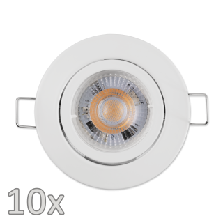 Einbauleuchten-Set McShine, 10xRahmen, 10xLED-Modul, 5W, 400lm, 230V, weiß 