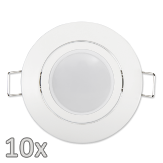 Einbauleuchten-Set McShine, 10xRahmen, 10xLED-Modul, 5W, 440lm, 230V, weiß 