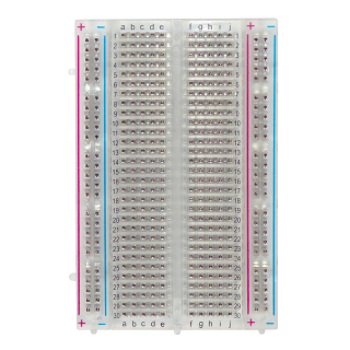 Experimentier-Board, 100/300 Kontakte, erweiterbar, 82x54x9mm, weiß 