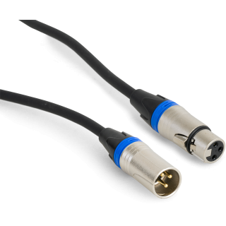 Hochwertiges Audiokabel BST "SOUND-XLRM-XLRF-0.6" 0,6m, XLR Stecker u. Buchse 