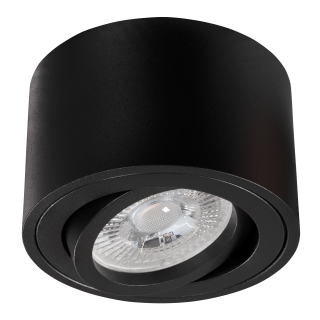 LED-Aufbauleuchte McShine, 5W, 400Lumen, 3000K, ØxH 80x50mm, schwarz 
