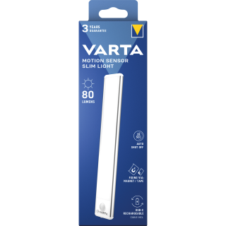 LED-Bewegungsmelder VARTA, Slim Light, 80lm, inkl. USB-C-Kabel 