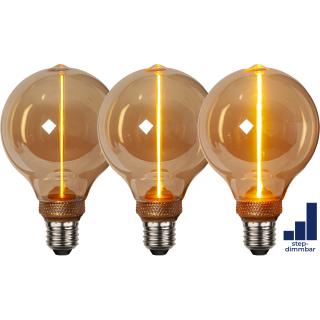 LED-Decoration "One", E27, 1800K, 100LM, 230V/2W, 3-Stufig dimmbar, Bernstein