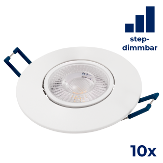 LED-Einbauleuchte McShine "EL-313D" 4,5W, 450lm, 3000K, step-dimmbar, 10er-Pack 