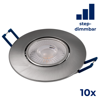 LED-Einbauleuchte McShine "EL-313D" 4,5W, 450lm, 3000K, step-dimmbar, 10er-Pack 