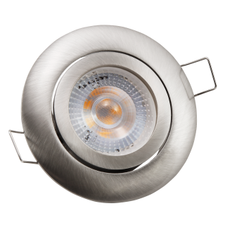 LED-Einbauleuchte McShine "Eco-50" 5W, 400lm, 3000K, Edelstahl gebürstet 