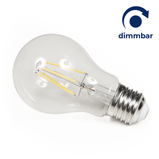 LED Filament Glühlampe McShine "Filed", E27, 6W, 620 lm, warmweiß, dimmbar, klar 