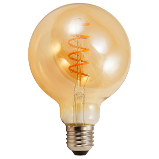 LED Filament Globelampe McShine "Retro" E27, 4W, 280lm, warmweiß, goldenes Glas 