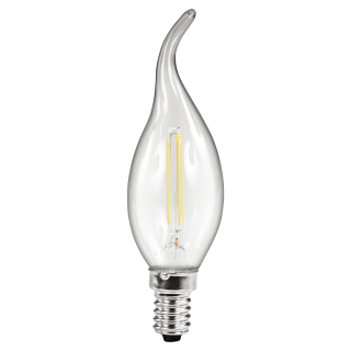 LED Filament Kerzenlampe Windstoß McShine, E14, 4W, 490lm, warmweiß, klar 