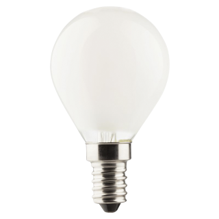 LED Filament Tropfenlampe, E14, 4W, 470lm, 2700K, warmweiß, matt, 3er Set 