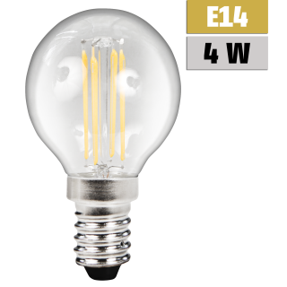 LED Filament Tropfenlampe McShine "Filed", E14, 4W, 490lm, warmweiß 