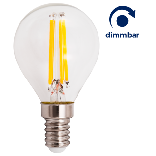 LED Filament Tropfenlampe McShine "Filed" E14, 6W, 600lm, warmweiß, dimmbar 