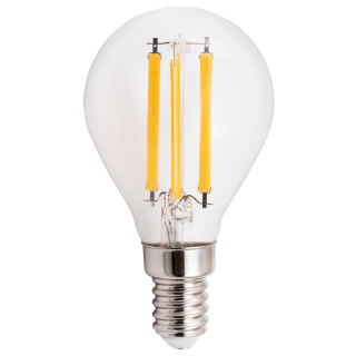 LED Filament Tropfenlampe McShine "Filed", E14, 6W, 820 lm, warmweiß, klar 