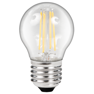 LED Filament Tropfenlampe McShine "Filed", E27, 4W, 490lm, warmweiß, klar 