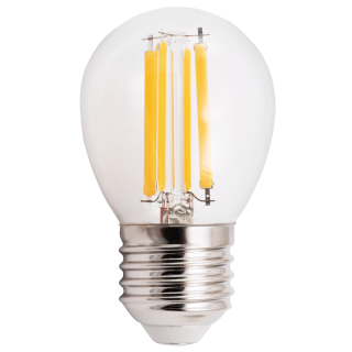 LED Filament Tropfenlampe McShine "Filed", E27, 6W, 820 lm, warmweiß, klar 