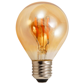 LED Filament Tropfenlampe McShine "Retro" E27, 2W, 150lm, warmweiß,goldenes Glas 