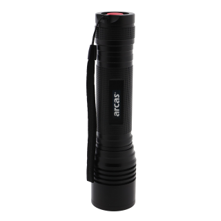 LED-Hochleistungstaschenlampe ARCAS, 18W, batteriebetrieben, schwarz
