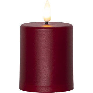 LED-Kerze "Paula" , flackernd, rot, 6.1x10cm, Timer, outdoor