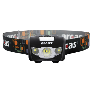 LED-Kopflampe ARCAS, 5W, 4+3 Funktionen, 160lm, inkl. Batterien 