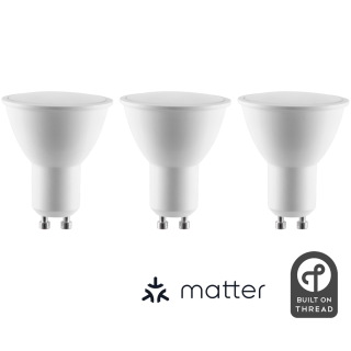 LED-Leuchtmittel ITIUS, GU10, 4,8W, 500lm, RGB+CCT, matter über Thread, 3er-Pack 