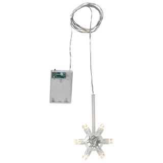 LED-Lichterkette "Lighty", 12 LEDs, transparentes Kabel, warmweiß, 150cm Länge 
