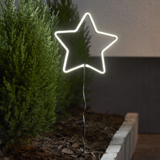 LED-Lichtstern "Neonstar", 0.06W, 3V, 72 LED's (neutralweiß), 22x58cm, outdoor 