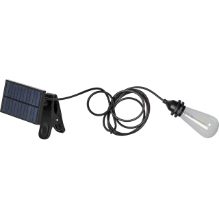 LED-Solar-Lampe "Cord Set", schwarz, Kunstoff/Glas, zum Clippen, inkl. Akku 