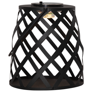 LED Solar-Laterne "Calabria", 18,5x20cm, warmweiß, 20lm, schwarz 
