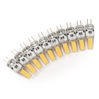 LED-Stiftsockellampe McShine "Silicia COB", G4, 1,5W, 200lm, warmweiß, 10er-Pack 