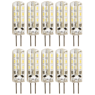 LED-Stiftsockellampe McShine "Silicia", G4, 1,5W, 120lm, warmweiß, 10er-Pack 