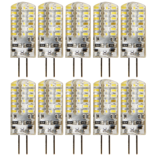 LED-Stiftsockellampe McShine "Silicia", G4, 2W, 160lm, warmweiß, 10er-Pack 