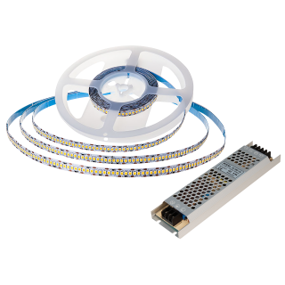 LED-Stripe SET, 240LED/m, 2000lm/m, 20W/m, neutralweiß, 5m Rolle, 100W Trafo 