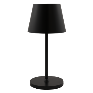 LED-Tischleuchte ROLF KERN „Club“ 25cm, schwarz, Akku, dimmbar 